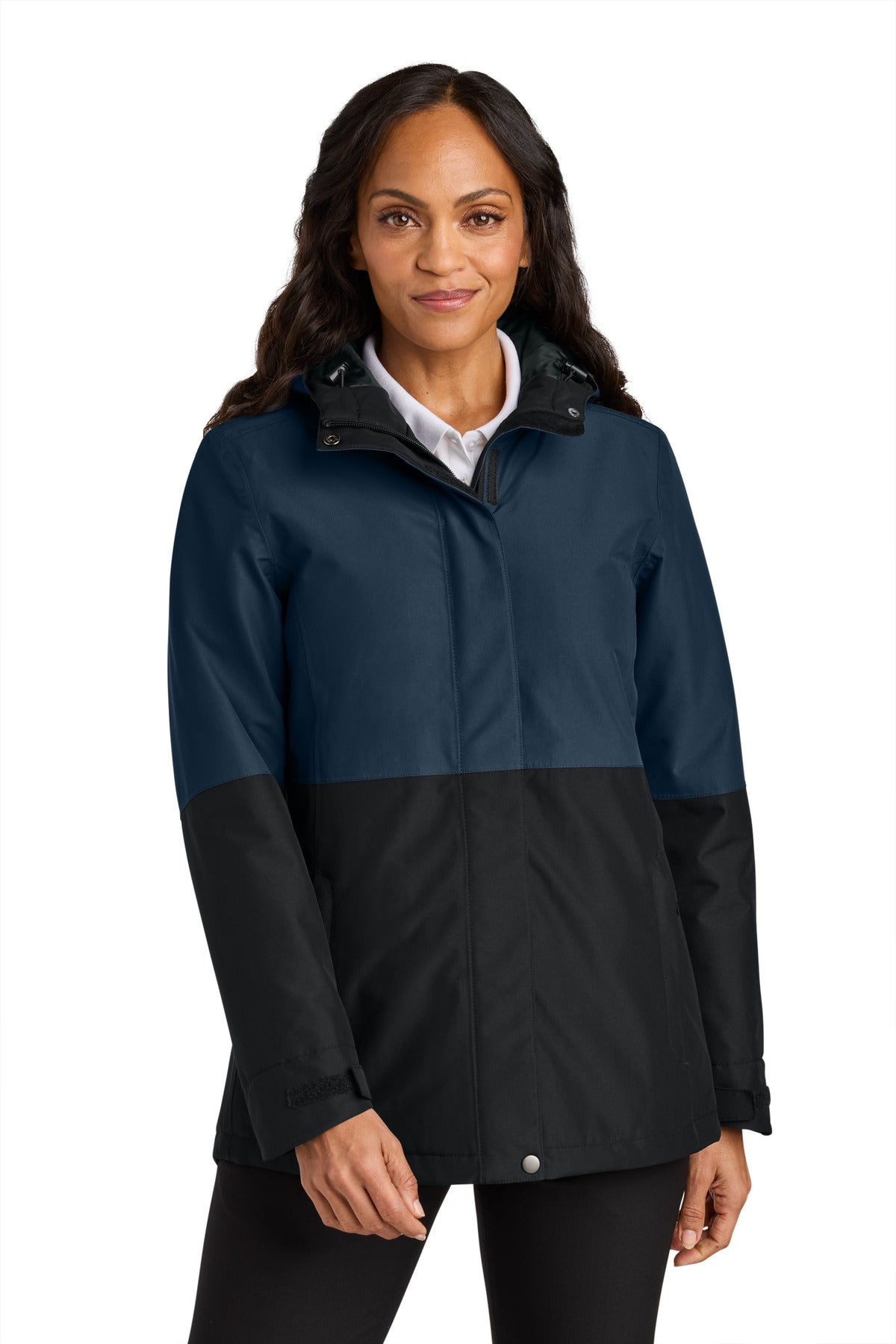 Port Authority Women's Insulated Heavy Ripstop Jacket - Dress Blue Navy/ Deep Black