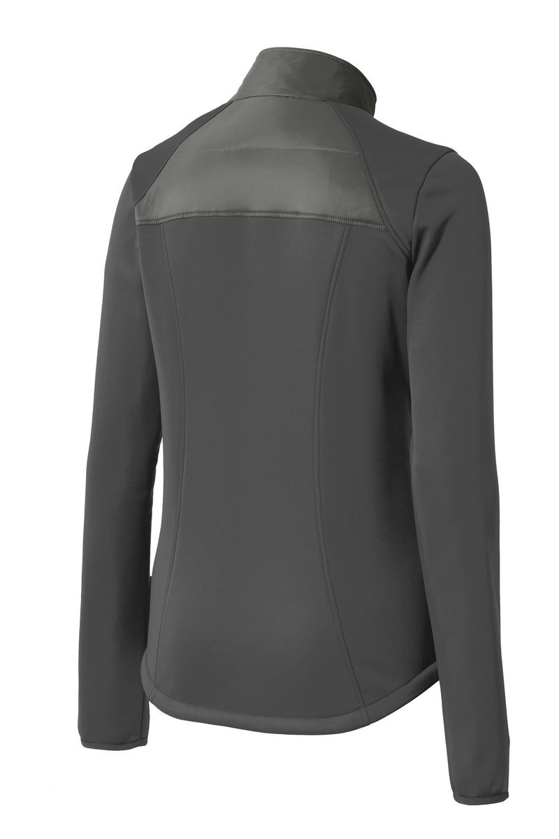 Port Authority Women's Hybrid Soft Shell Jacket - Smoke Grey/ Grey Steel