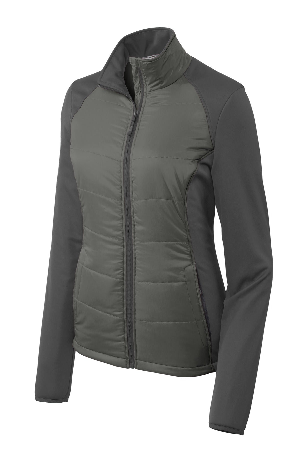 Port Authority Women's Hybrid Soft Shell Jacket - Smoke Grey/ Grey Steel