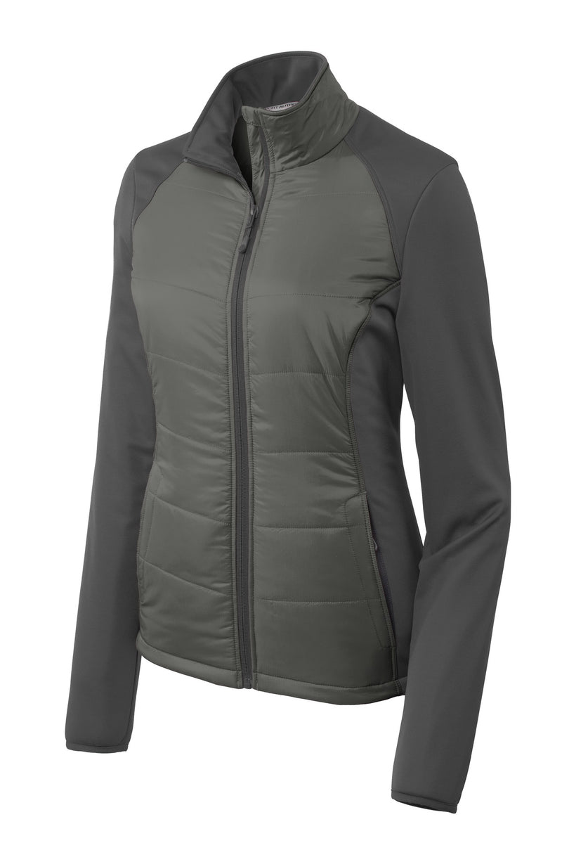 Port Authority Women's Hybrid Soft Shell Jacket - Smoke Grey/ Grey Steel
