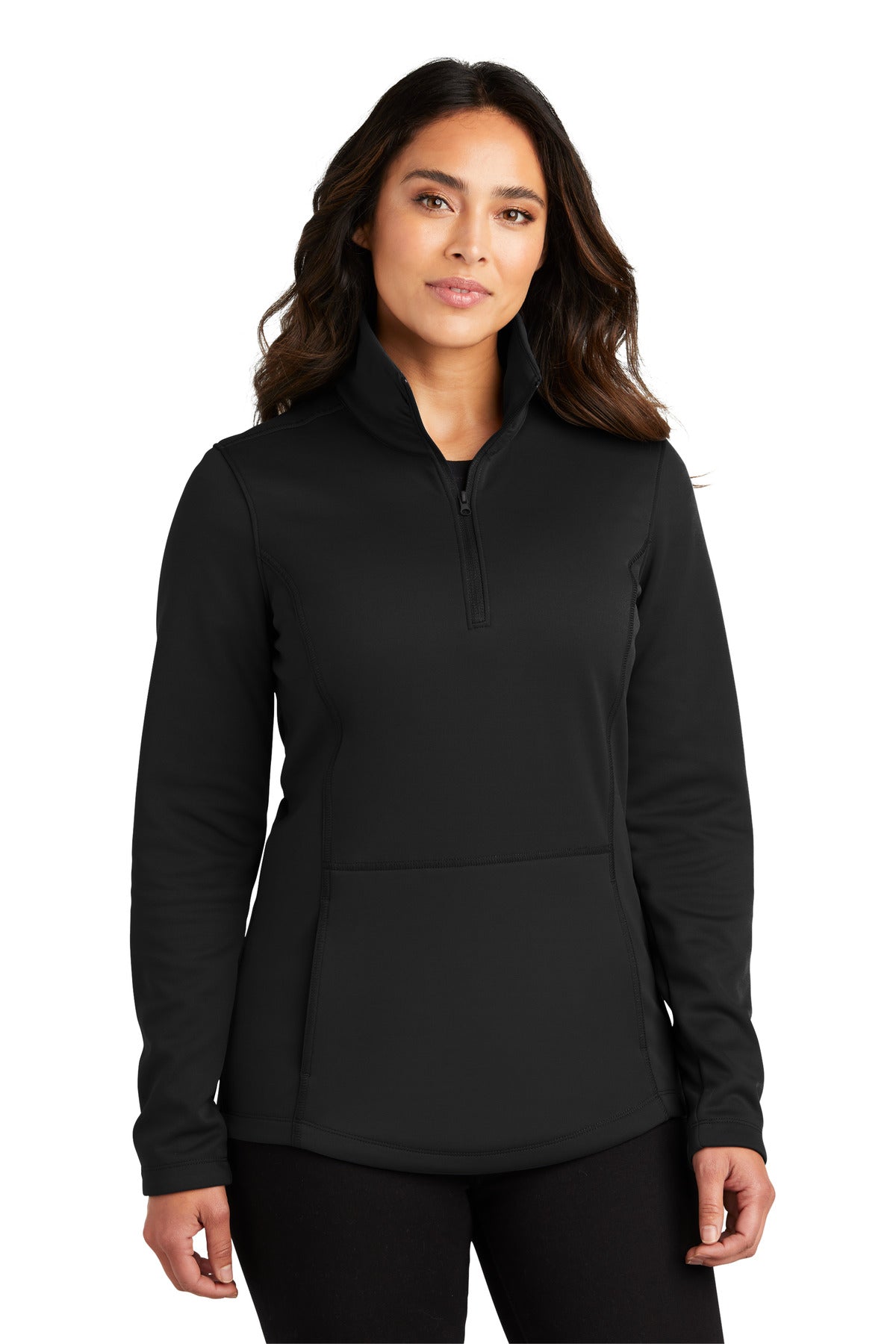 Port Authority Women's Smooth Fleece 1/4-Zip - Deep Black