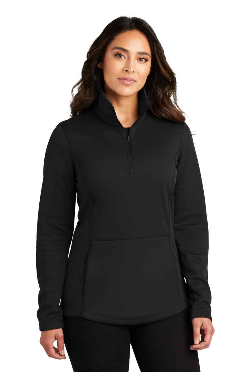 Port Authority Women's Smooth Fleece 1/4-Zip - Deep Black