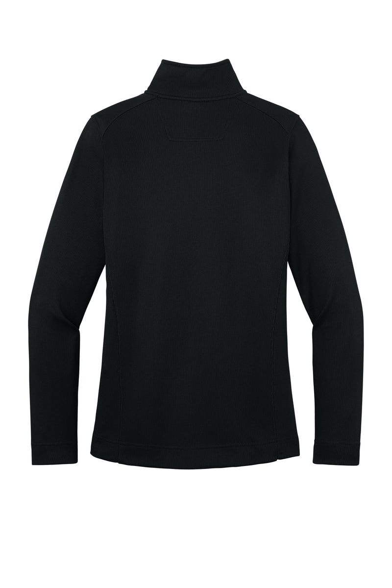 Port Authority Women's Vertical Texture Full-Zip Jacket - Black/ Iron Grey