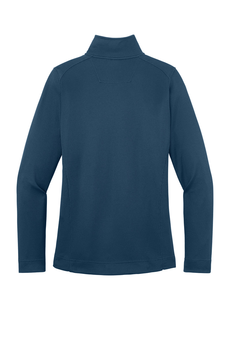 Port Authority Women's Vertical Texture Full-Zip Jacket - Regatta Blue/ Iron Grey