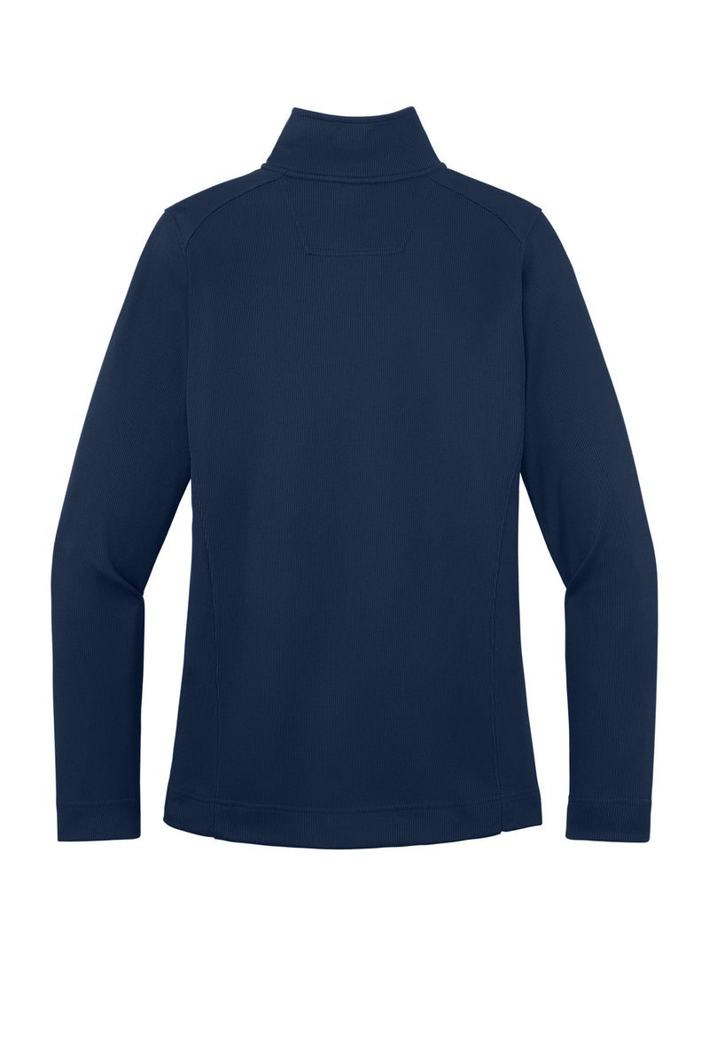 Port Authority Women's Vertical Texture Full-Zip Jacket - True Navy/ Iron Grey