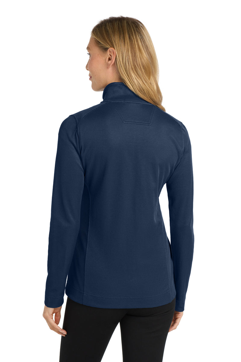 Port Authority Women's Vertical Texture Full-Zip Jacket - True Navy/ Iron Grey