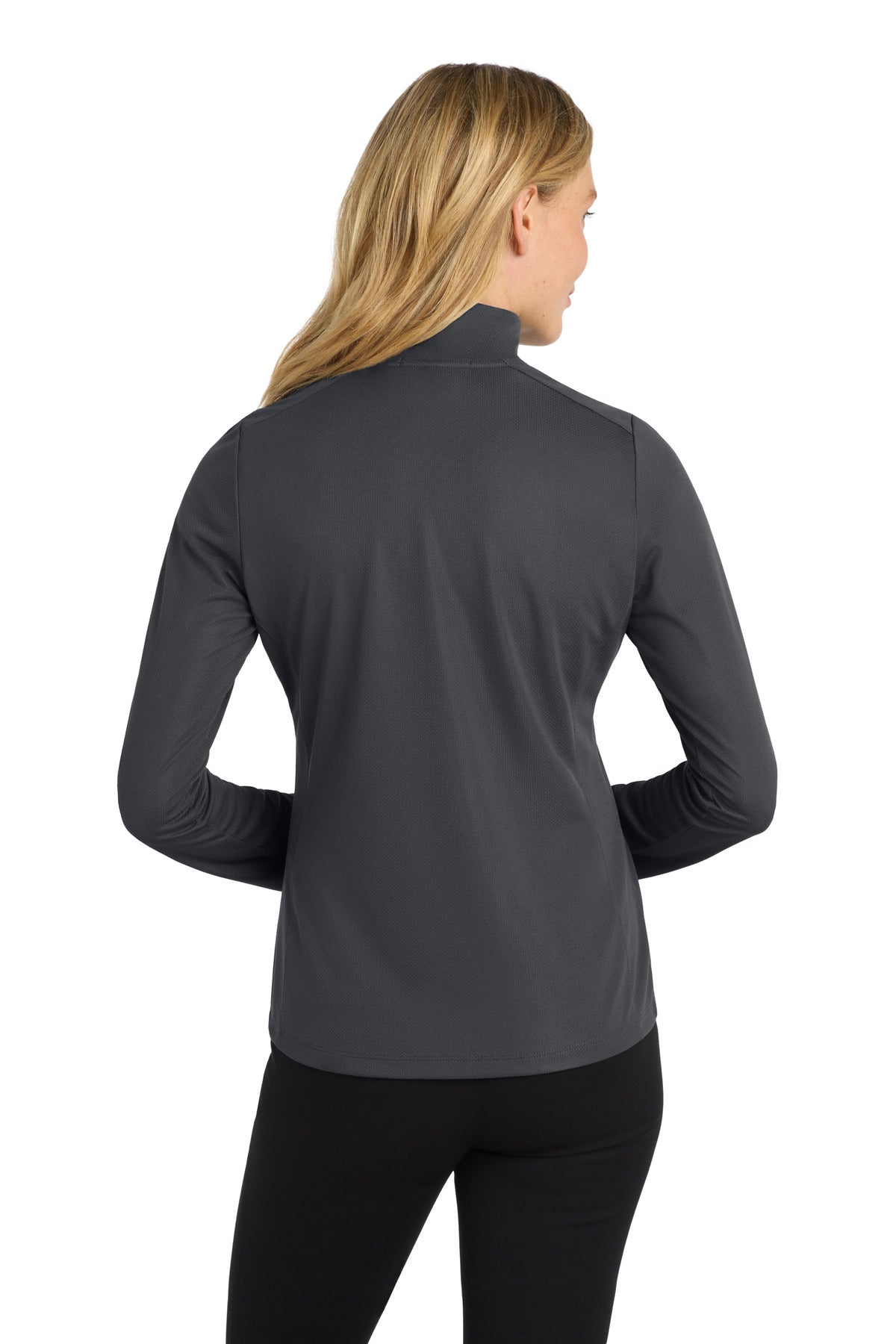 Port Authority Women's Pinpoint Mesh 1/2-Zip - Battleship Grey