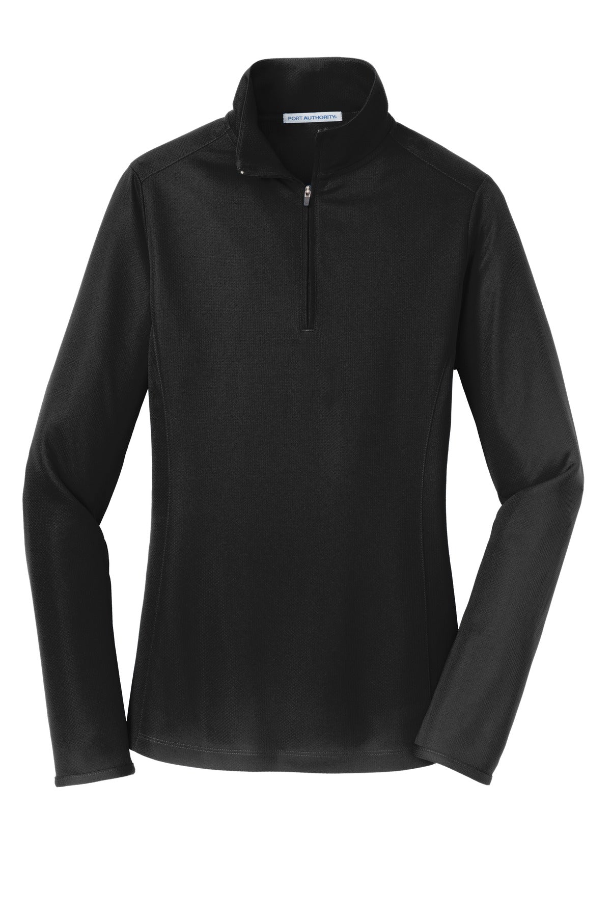 Port Authority Women's Pinpoint Mesh 1/2-Zip - Black