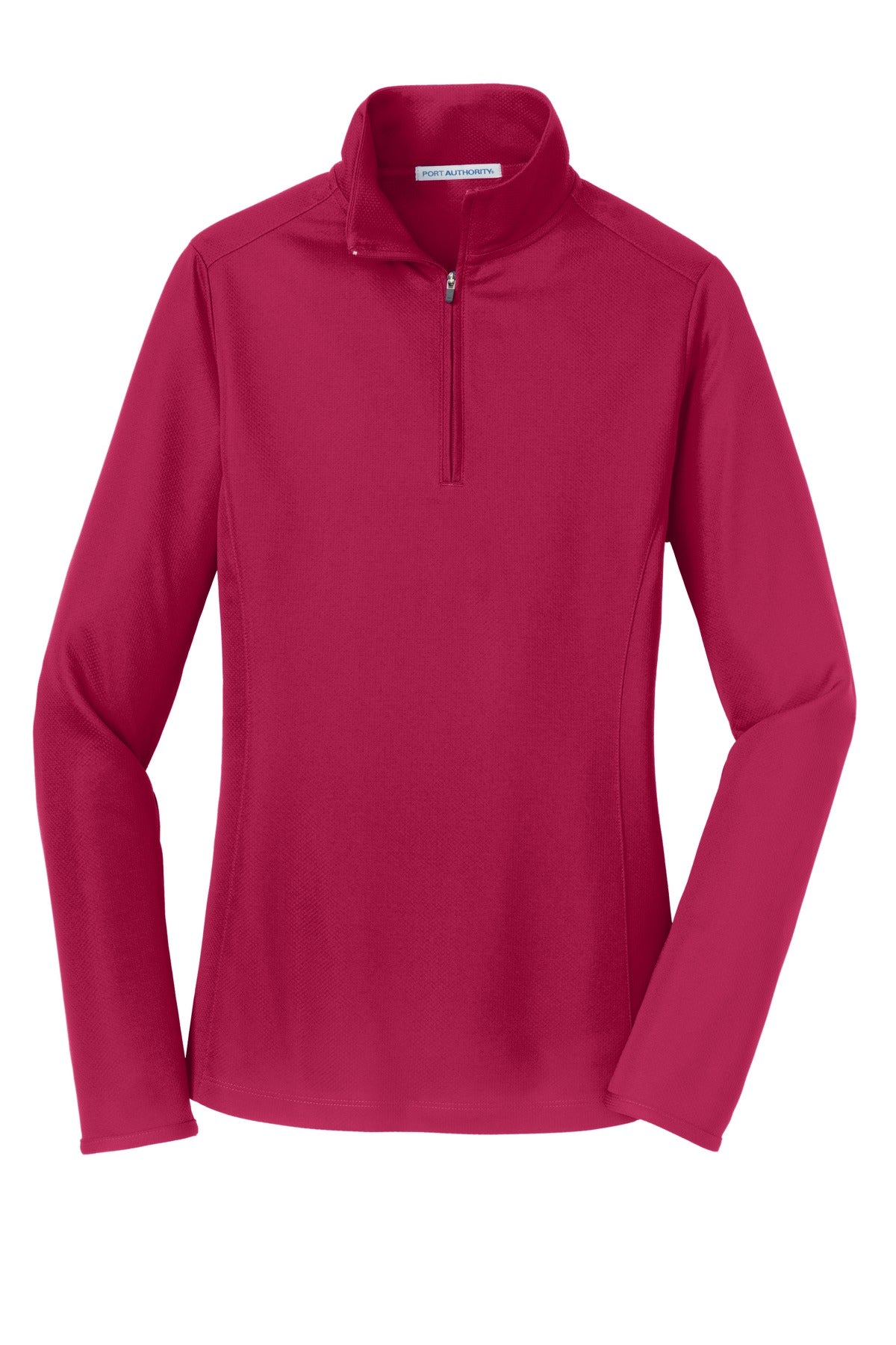 Port Authority Women's Pinpoint Mesh 1/2-Zip - Dark Fuchsia