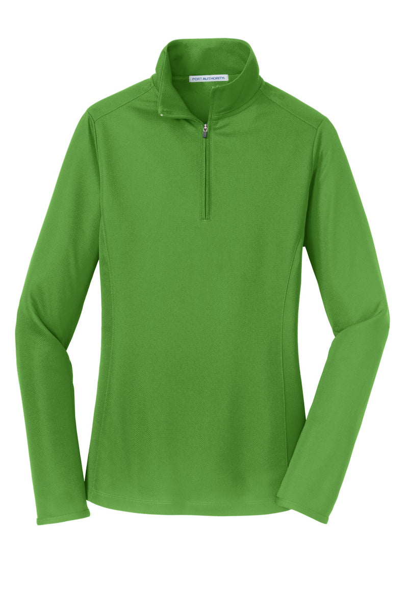 Port Authority Women's Pinpoint Mesh 1/2-Zip - Treetop Green