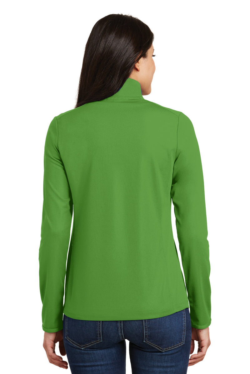 Port Authority Women's Pinpoint Mesh 1/2-Zip - Treetop Green
