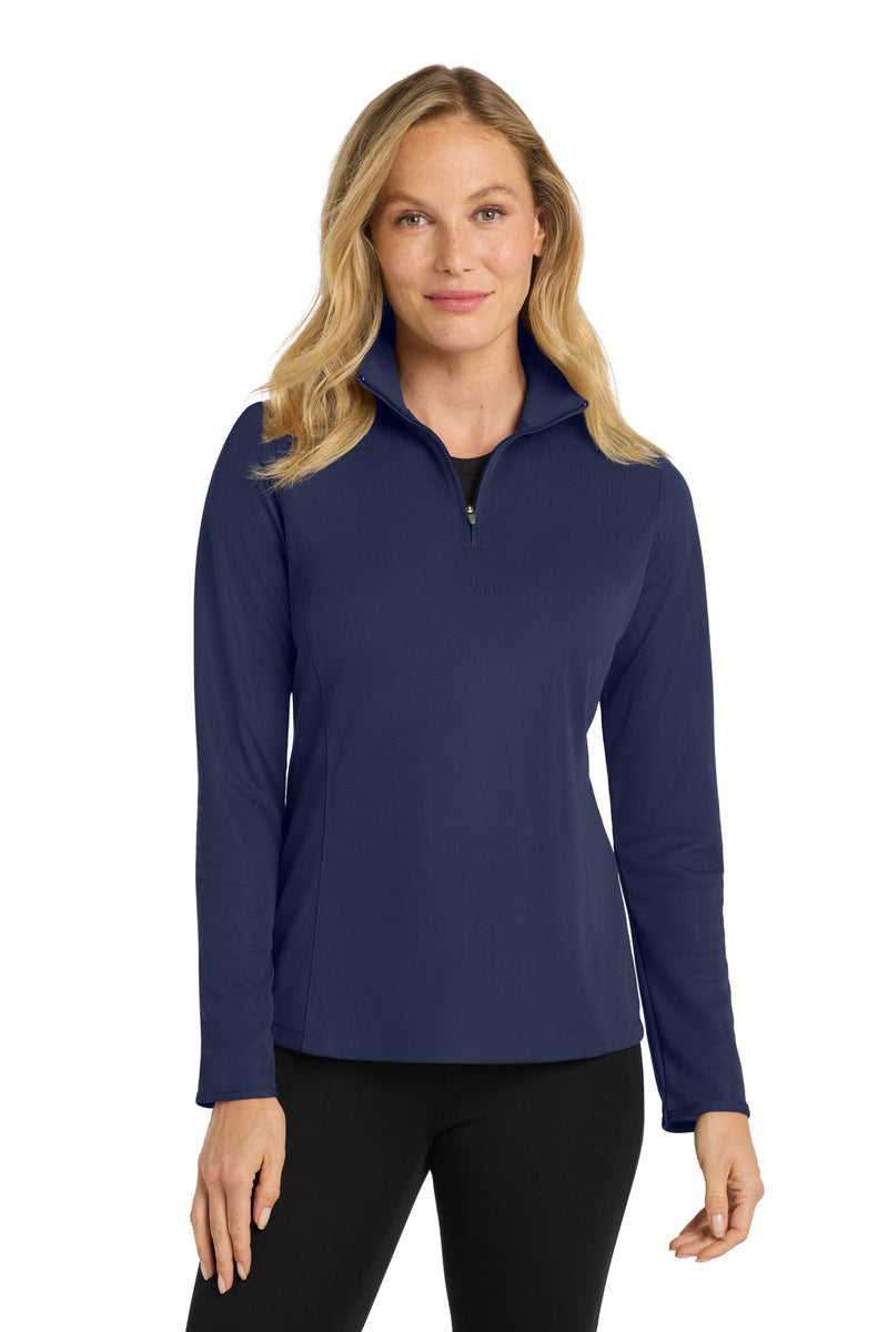 Port Authority Women's Pinpoint Mesh 1/2-Zip - True Navy