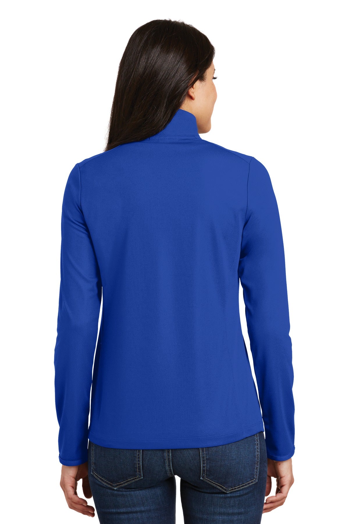 Port Authority Women's Pinpoint Mesh 1/2-Zip - True Royal