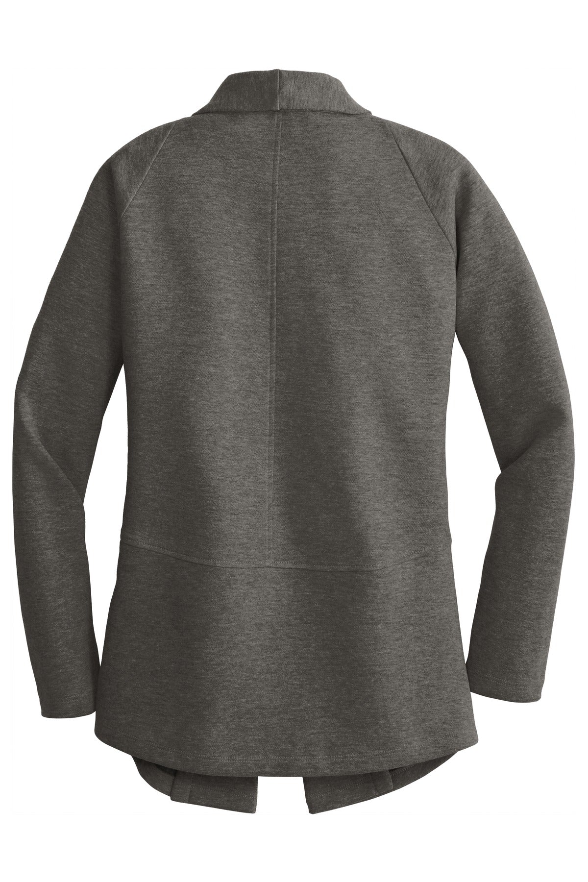 Port Authority Women's Interlock Cardigan - Charcoal Heather/ Medium Heather Grey