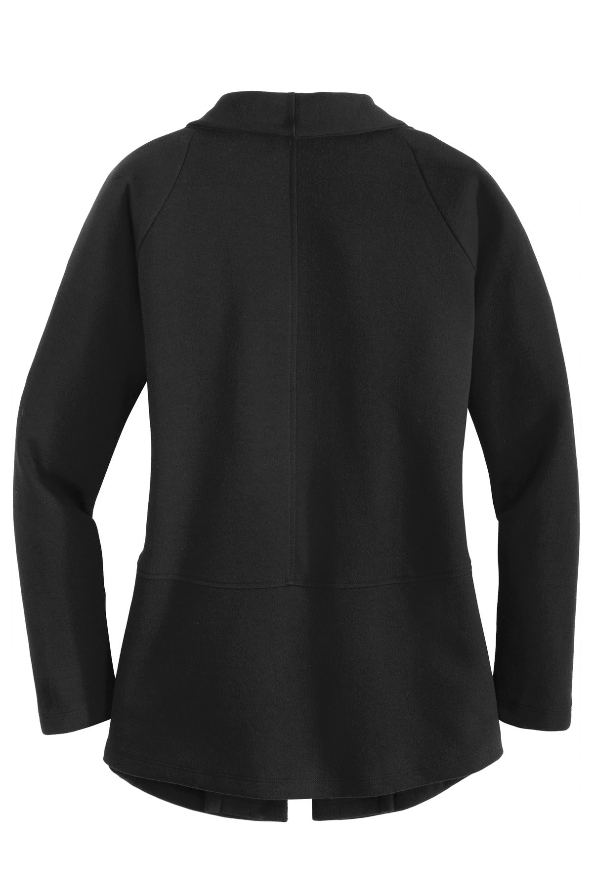 Port Authority Women's Interlock Cardigan - Deep Black/ Charcoal Heather