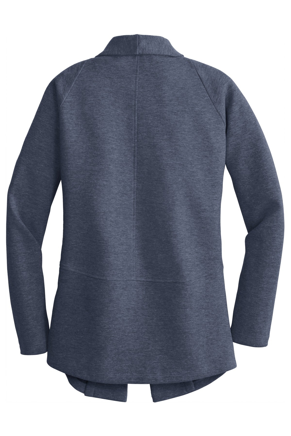 Port Authority Women's Interlock Cardigan - Estate Blue Heather/ Charcoal Heather