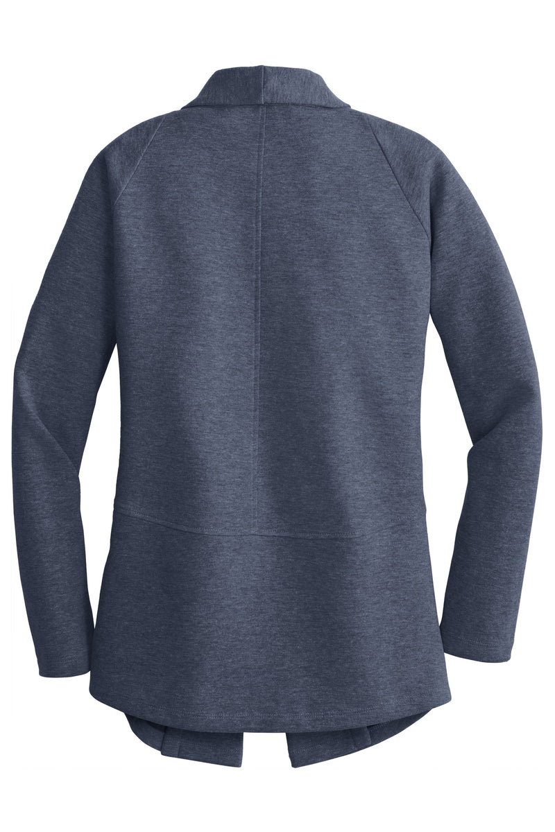 Port Authority Women's Interlock Cardigan - Estate Blue Heather/ Charcoal Heather