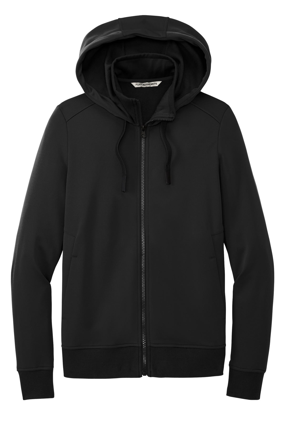 Port Authority Women's Smooth Fleece Hooded Jacket - Deep Black