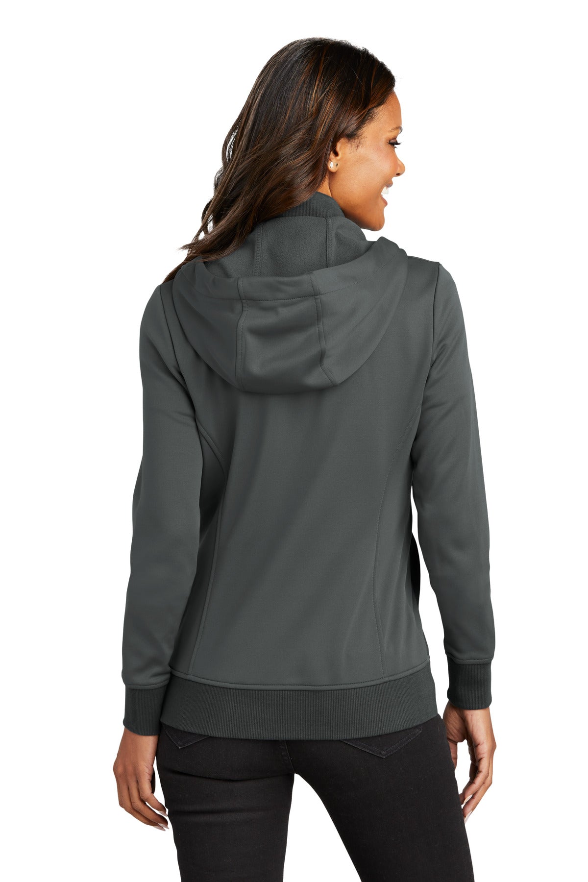Port Authority Women's Smooth Fleece Hooded Jacket - Graphite