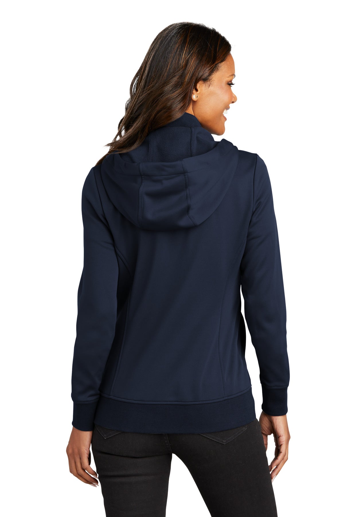 Port Authority Women's Smooth Fleece Hooded Jacket - River Blue Navy