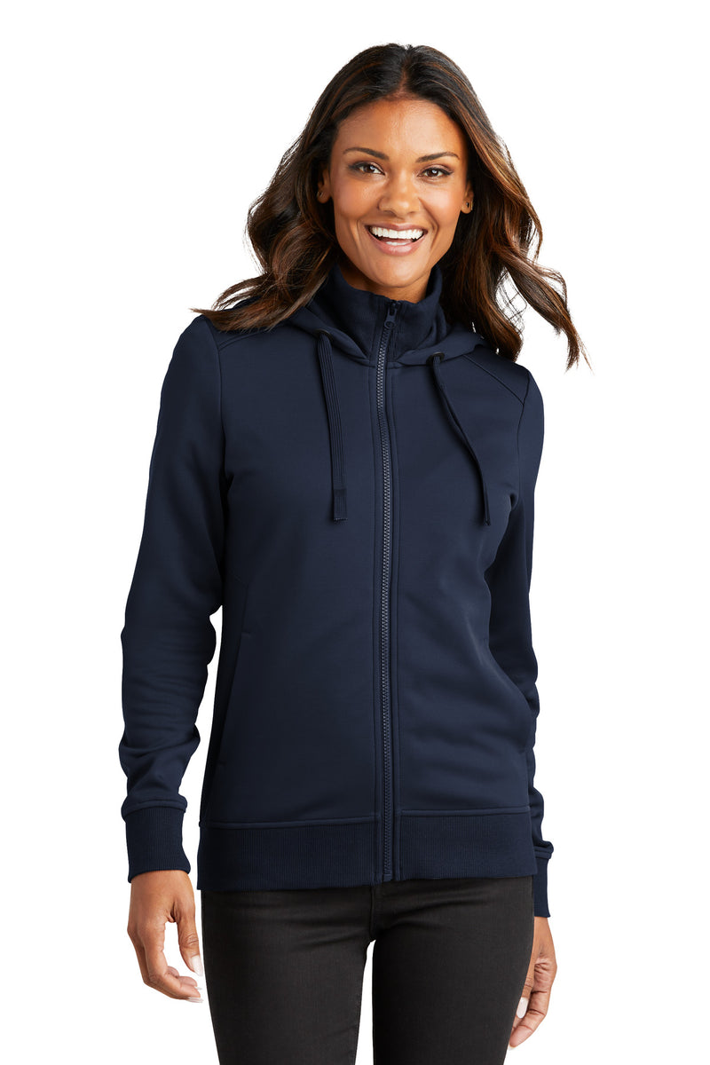 Port Authority Women's Smooth Fleece Hooded Jacket - River Blue Navy