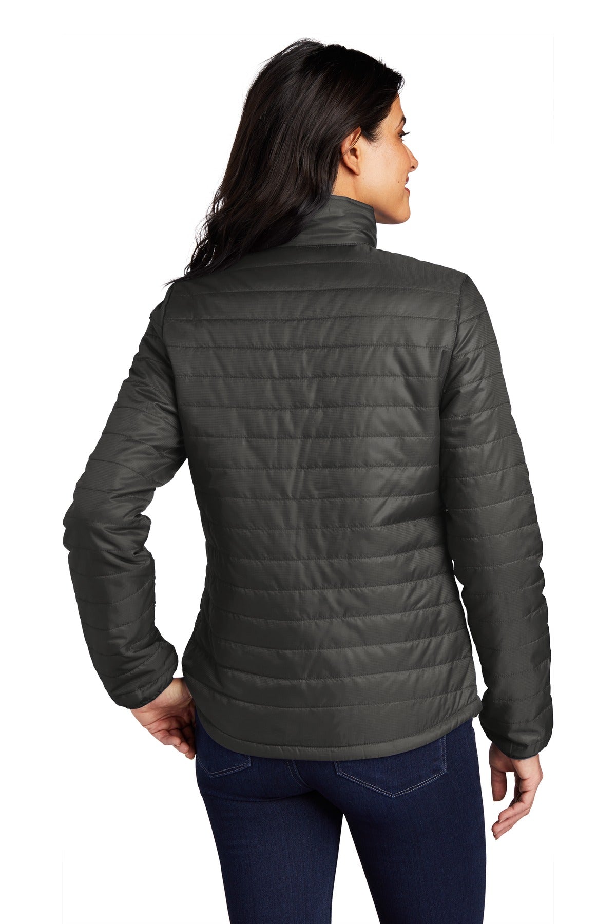 Port Authority Women's Packable Puffy Jacket - Sterling Grey/ Graphite