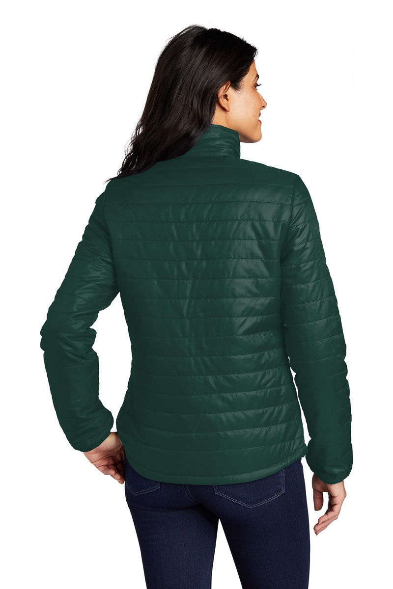 Port Authority Women's Packable Puffy Jacket - Tree Green/ Marine Green
