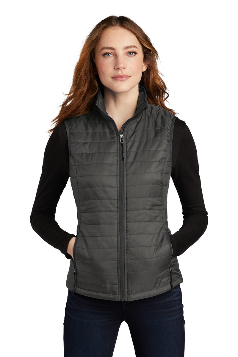 Port Authority  Women's Packable Puffy Vest - Sterling Grey/ Graphite