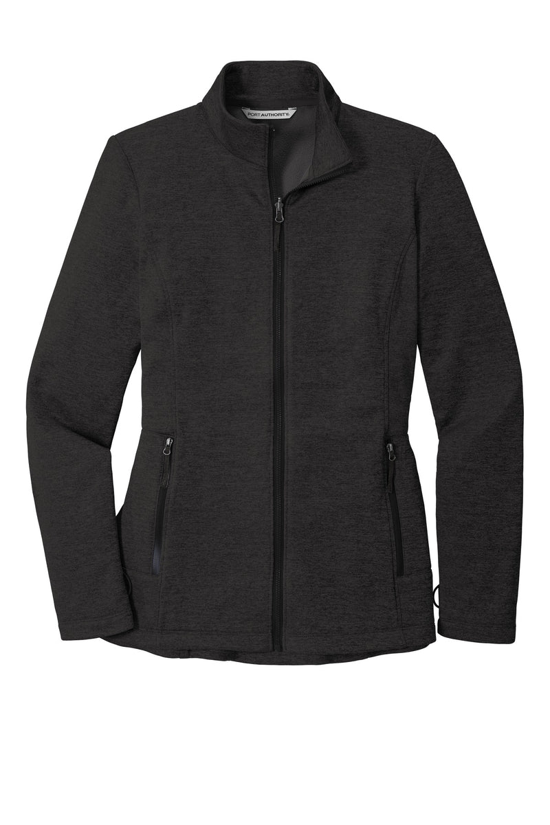 Port Authority  Women's Collective Striated Fleece Jacket - Deep Black Heather