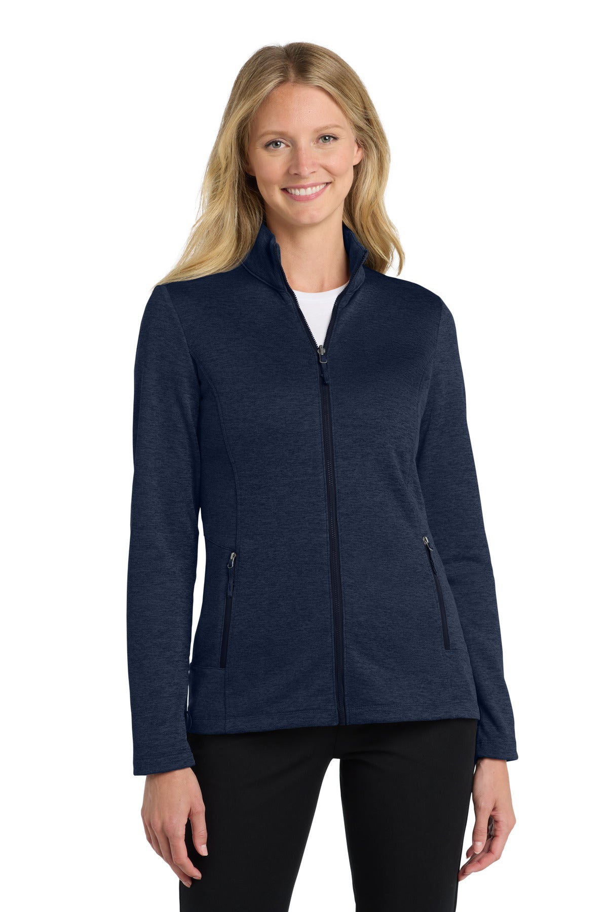 Port Authority  Women's Collective Striated Fleece Jacket - River Blue Navy Heather