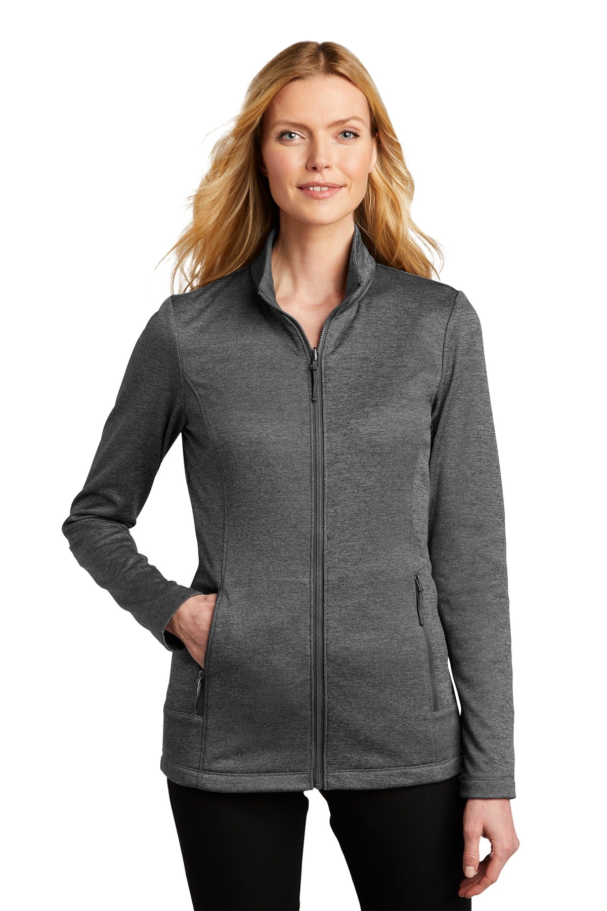 Port Authority  Women's Collective Striated Fleece Jacket - Sterling Grey Heather