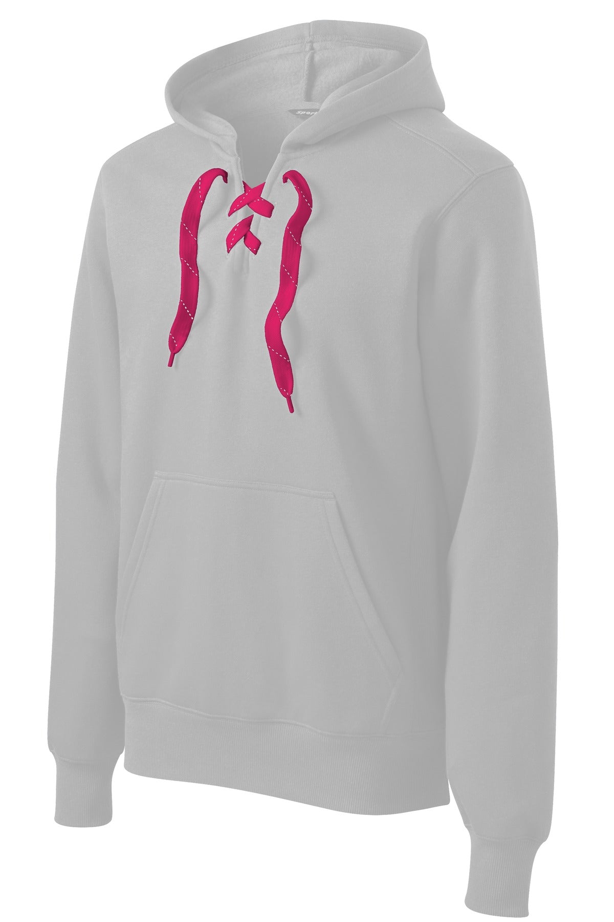 Sport-Tek Laces - Pink Raspberry/ White