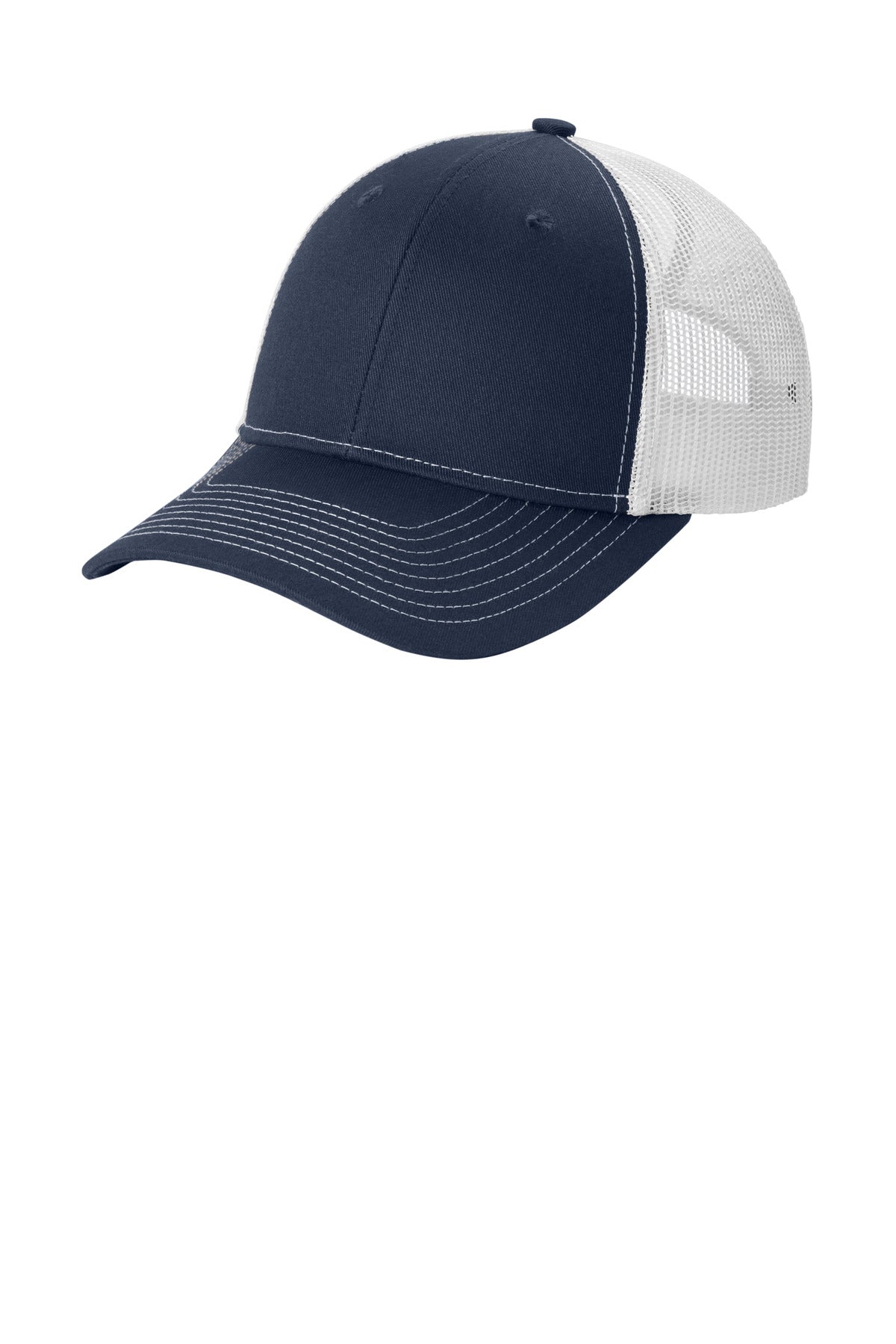 Port Authority Snapback Ponytail Trucker Cap - True Navy/ White