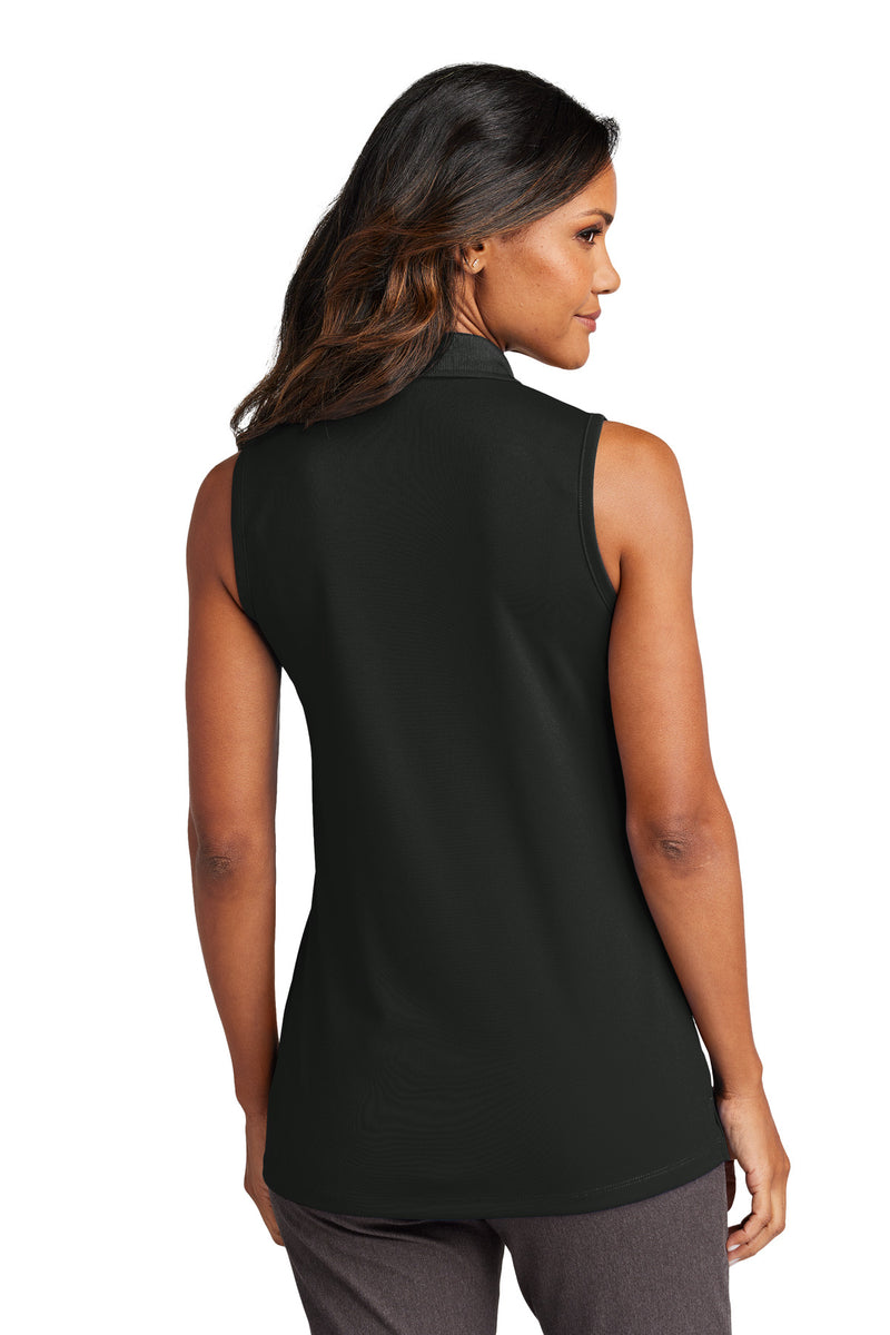 Port Authority Women's Dry Zone UV Micro-Mesh Sleeveless Polo - Deep Black