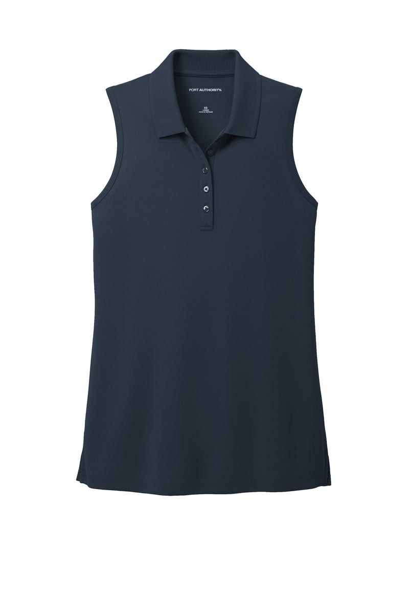 Port Authority Women's Dry Zone UV Micro-Mesh Sleeveless Polo - River Blue Navy