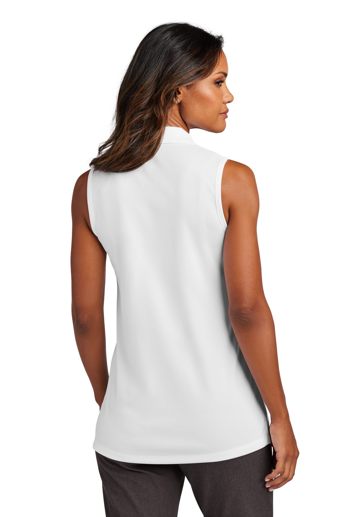 Port Authority Women's Dry Zone UV Micro-Mesh Sleeveless Polo - White