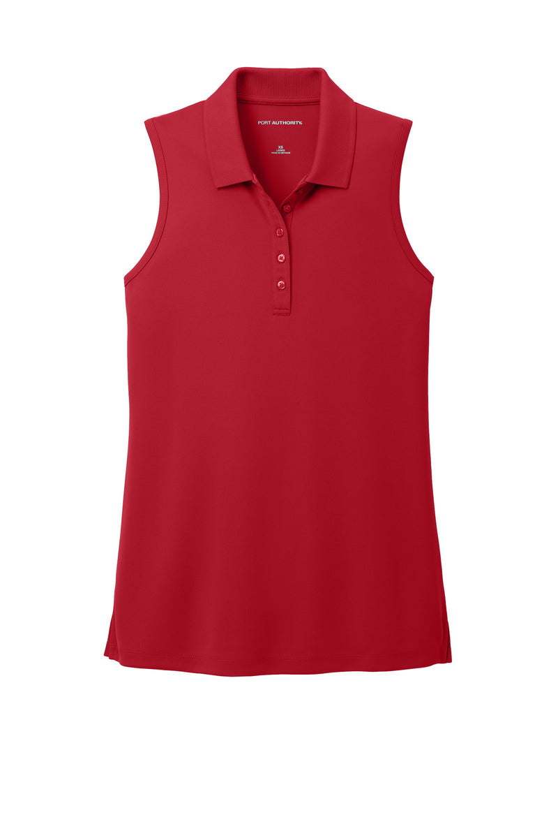 Port Authority Women's Dry Zone UV Micro-Mesh Sleeveless Polo - Rich Red