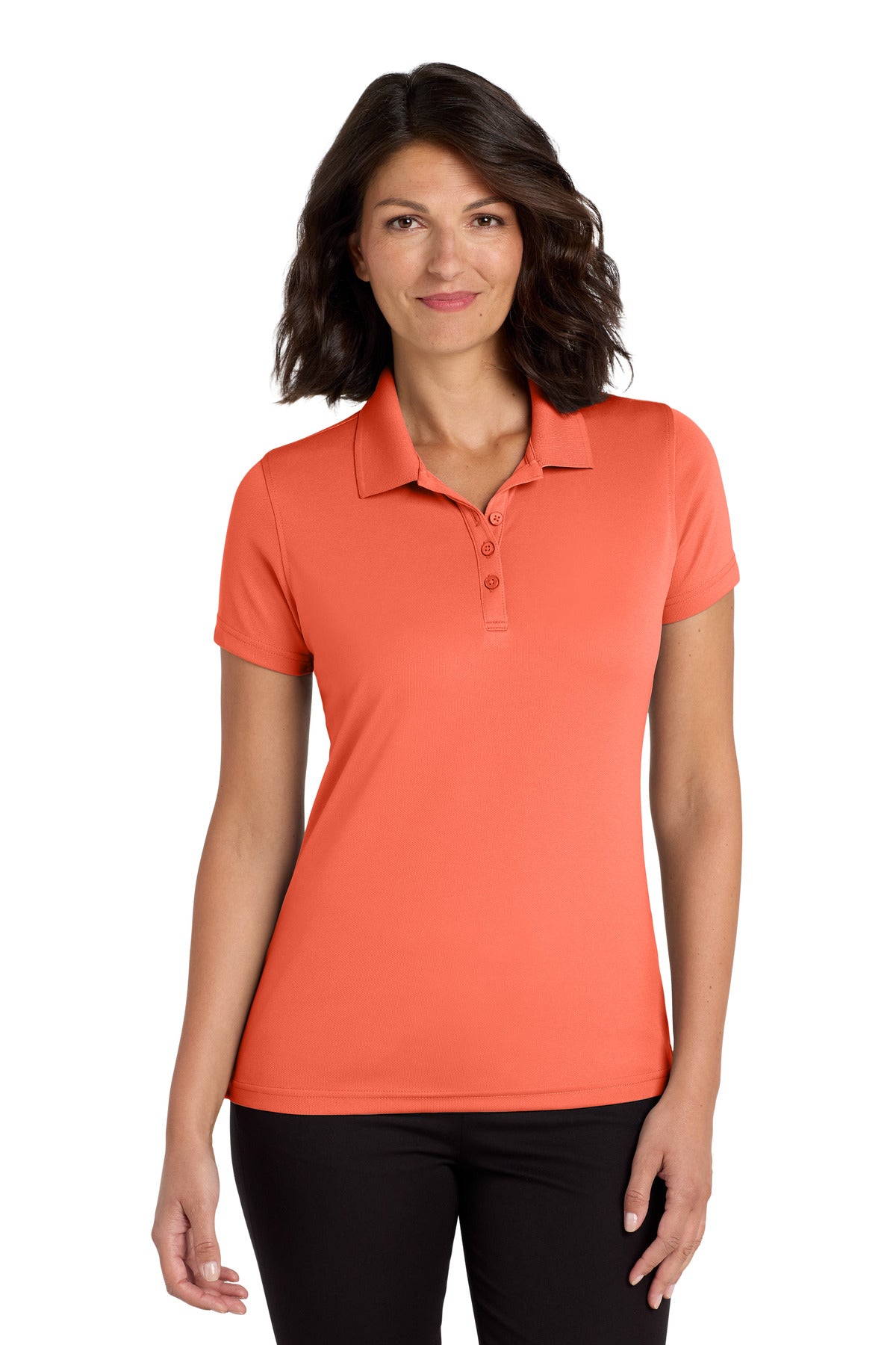 Port Authority Women's Dry Zone UV Micro-Mesh Polo - Coral Splash