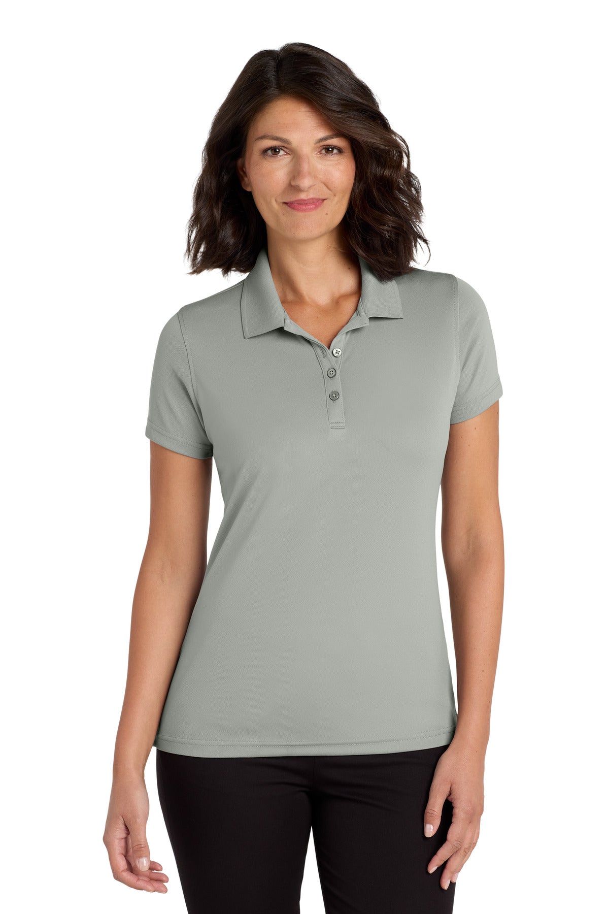 Port Authority Women's Dry Zone UV Micro-Mesh Polo - Gusty Grey