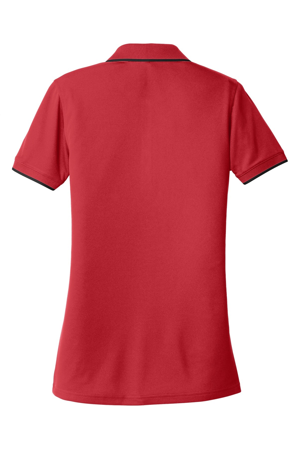Port Authority Women's Dry Zone UV Micro-Mesh Tipped Polo - Rich Red/ Deep Black