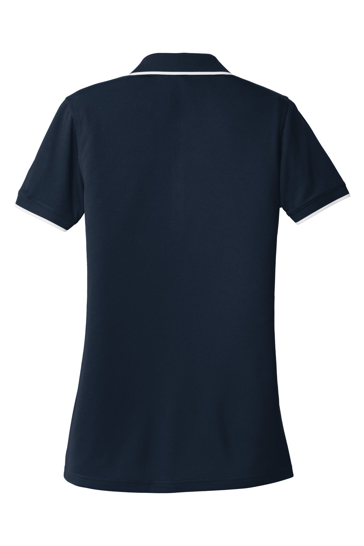 Port Authority Women's Dry Zone UV Micro-Mesh Tipped Polo - River Blue Navy/ White