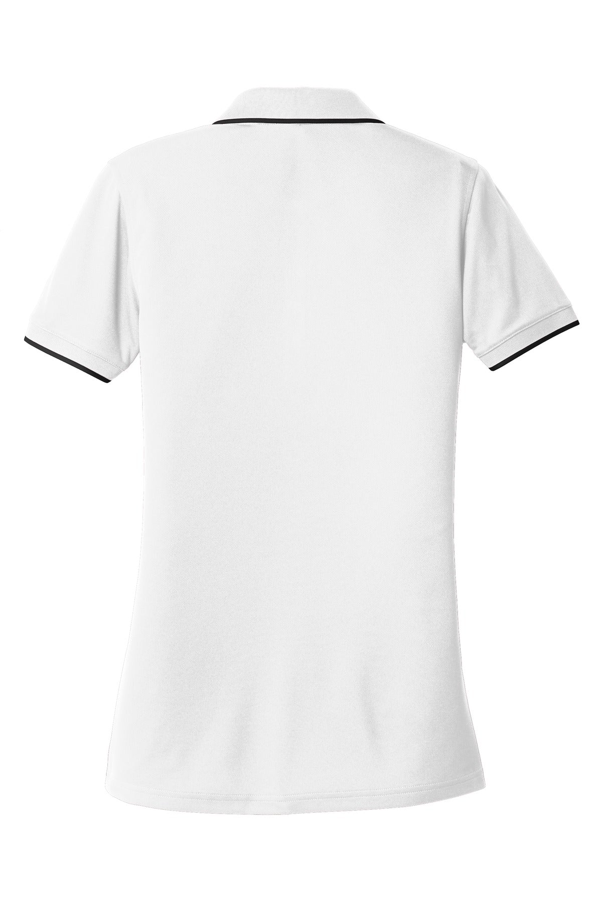 Port Authority Women's Dry Zone UV Micro-Mesh Tipped Polo - White/ Deep Black
