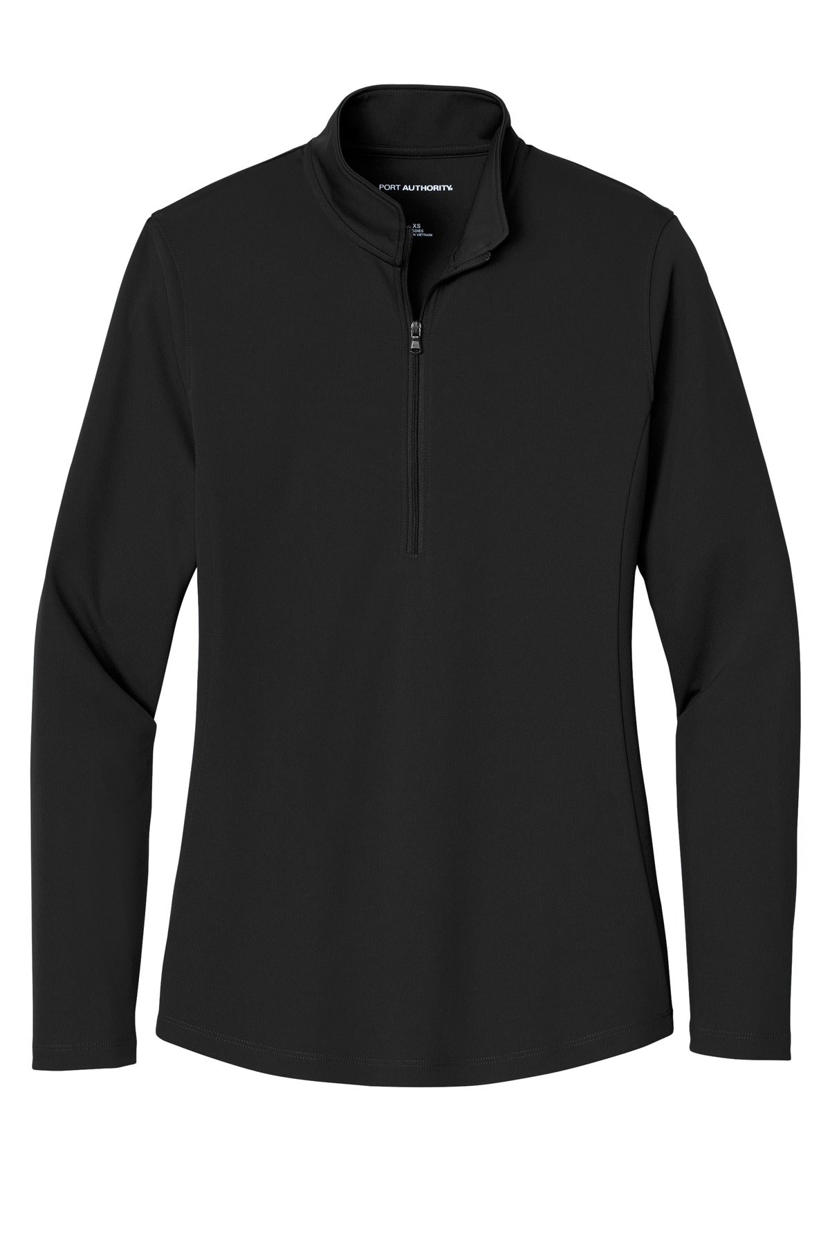 Port Authority Women's Dry Zone UV Micro-Mesh 1/4-Zip - Deep Black