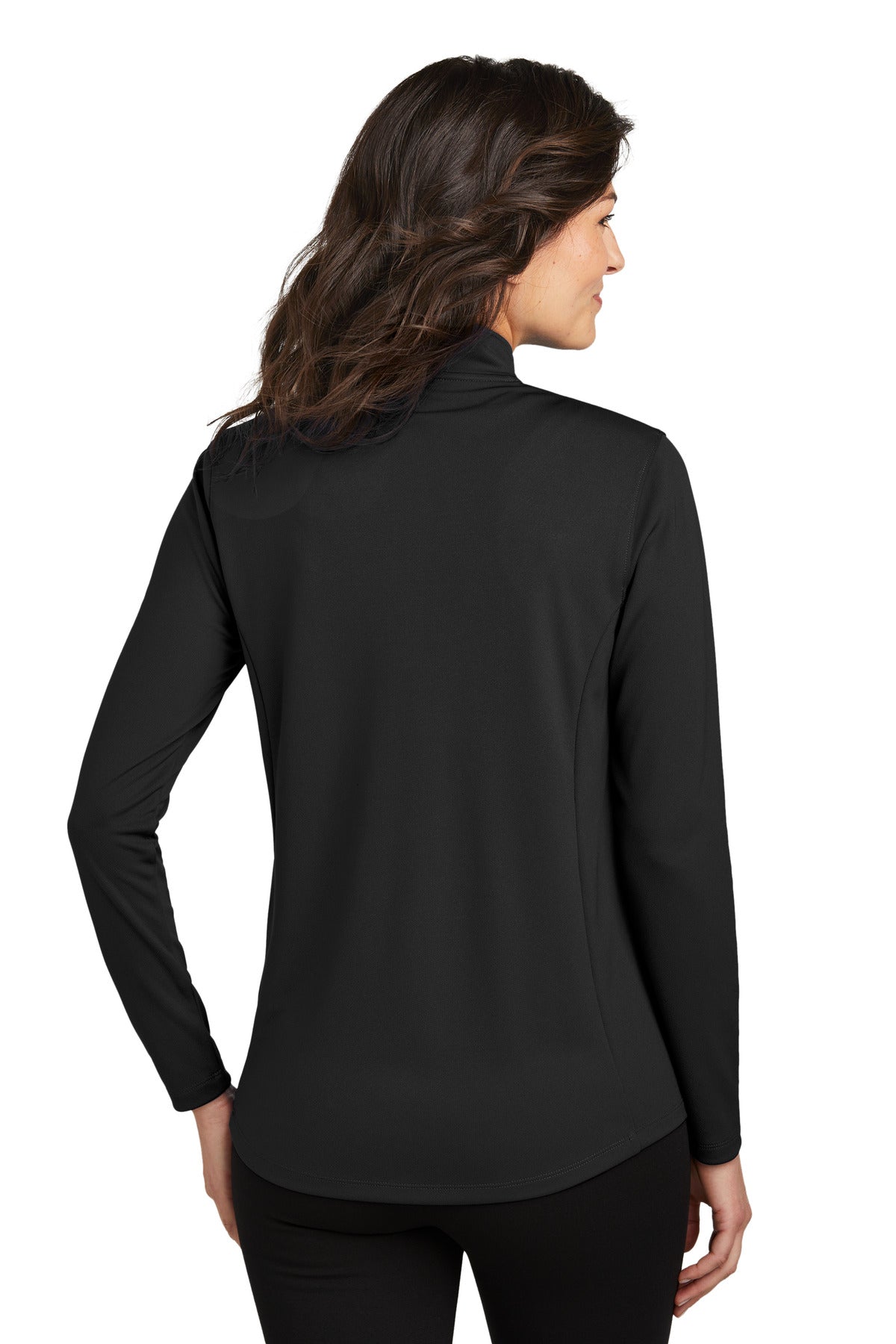 Port Authority Women's Dry Zone UV Micro-Mesh 1/4-Zip - Deep Black