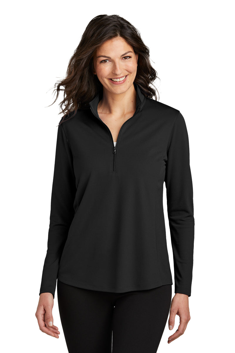 Port Authority Women's Dry Zone UV Micro-Mesh 1/4-Zip - Deep Black