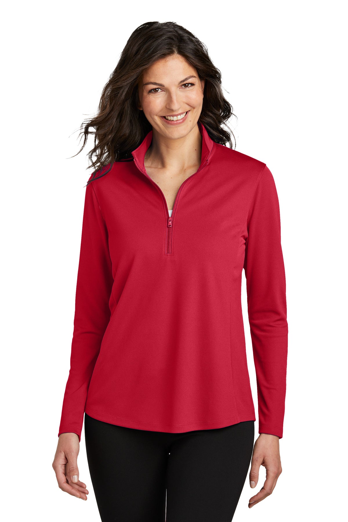 Port Authority Women's Dry Zone UV Micro-Mesh 1/4-Zip - Rich Red