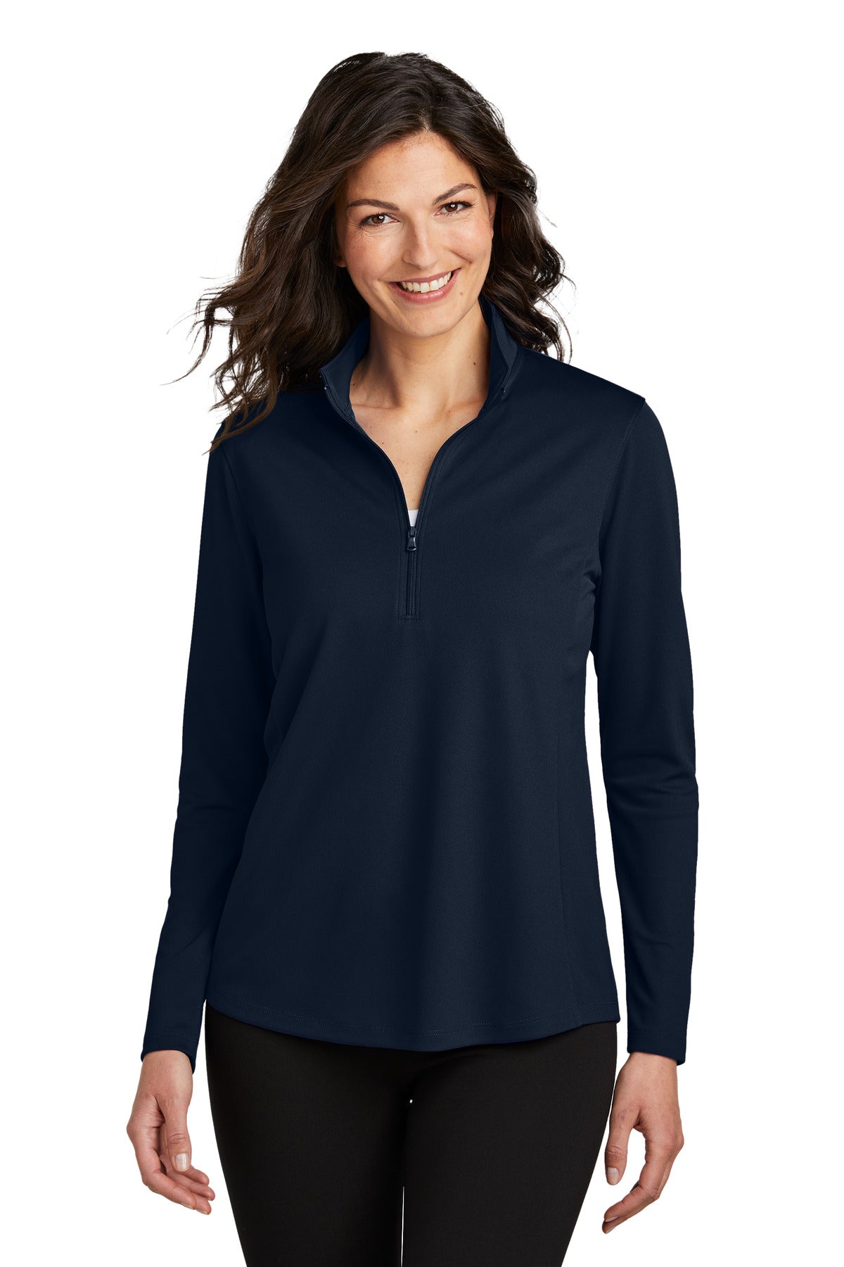 Port Authority Women's Dry Zone UV Micro-Mesh 1/4-Zip - River Blue Navy