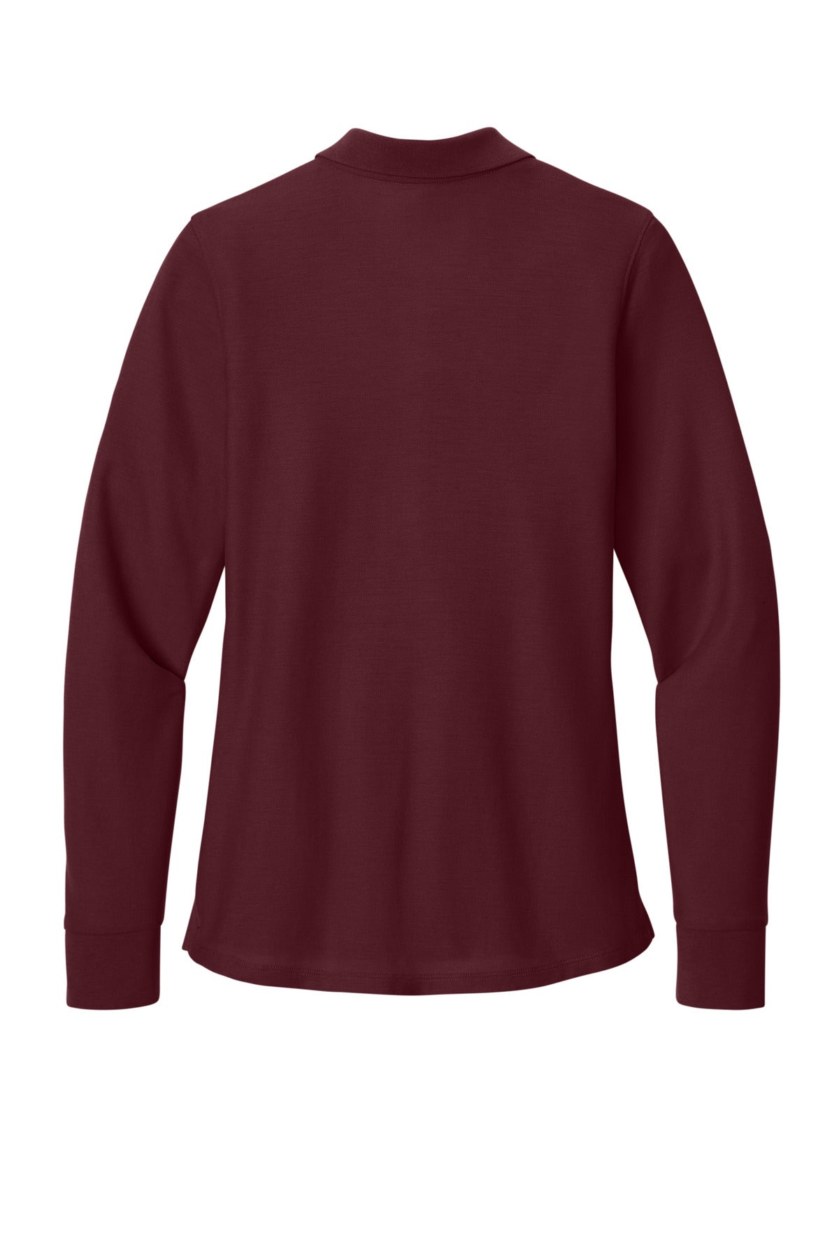 Port Authority Women's Wearever Signature Pique Long Sleeve Polo - Burgundy