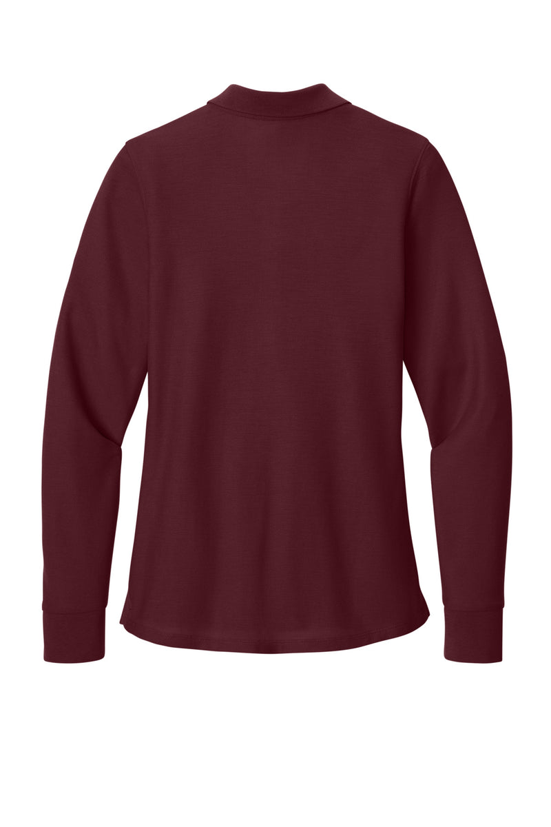 Port Authority Women's Wearever Signature Pique Long Sleeve Polo - Burgundy