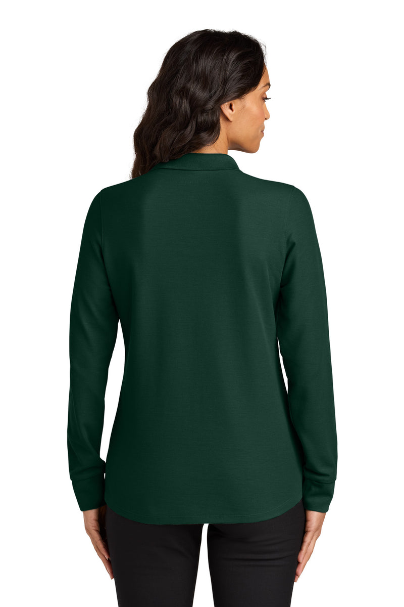 Port Authority Women's Wearever Signature Pique Long Sleeve Polo - Dark Green